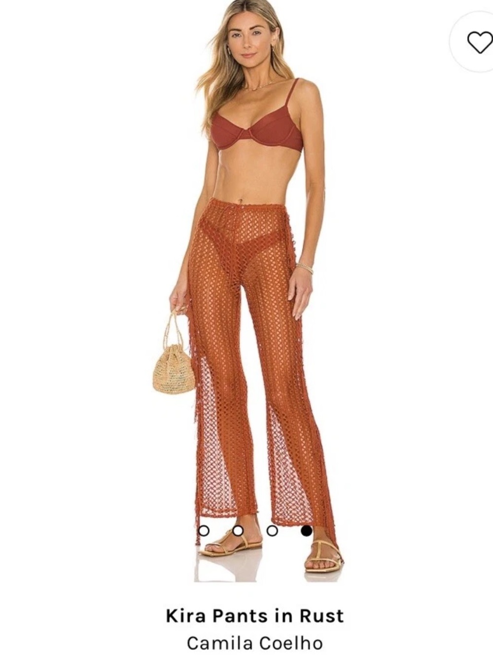 Camila Coelho Kira Pants in Rust
